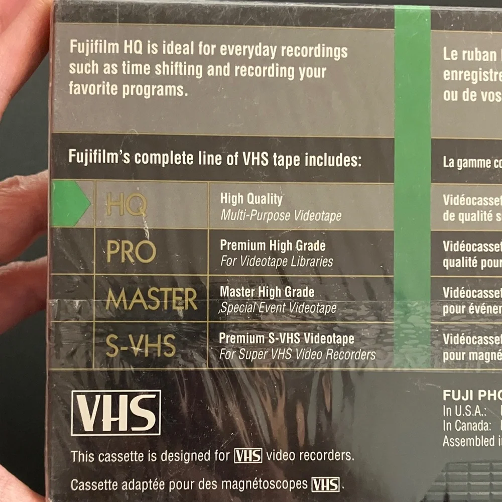 NEW Fujifilm VHS Video Cassette Tapes 2 Sealed Multi-Purpose HQ120